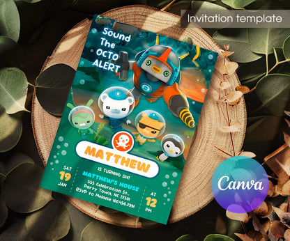 Octonauts customizable invitation template | Share or Print | OB101