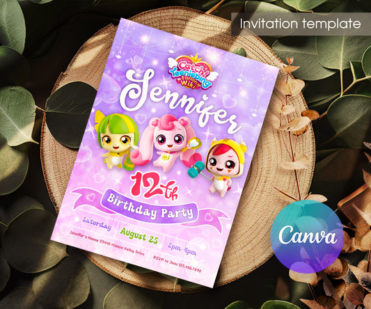 Catch Teenieping customizable invitation template | Share or Print | girl | OL252