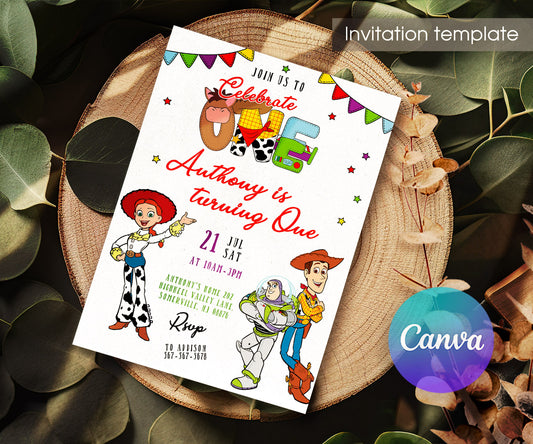 Toy Story Woody customizable invitation template | Share or Print | GQ778