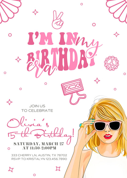 Taylor Swift Eras Tour customizable invitation template | Share or Print | girl | RP681