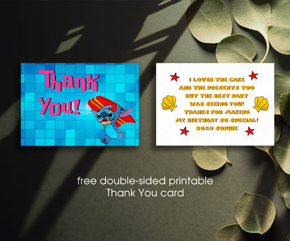 Lilo & Stitch Pool customizable invitation template | Share or Print | EW188