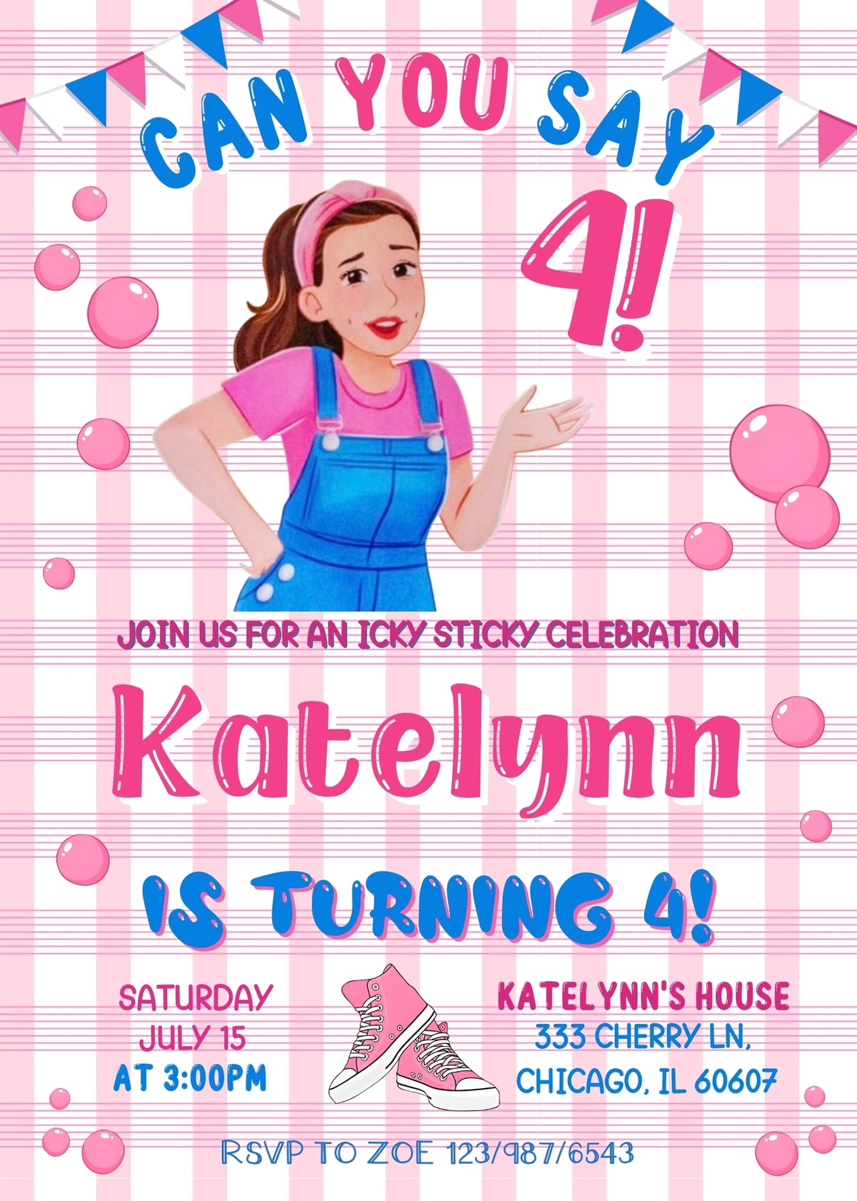 Ms. Rachel customizable invitation template | Share or Print | NX314