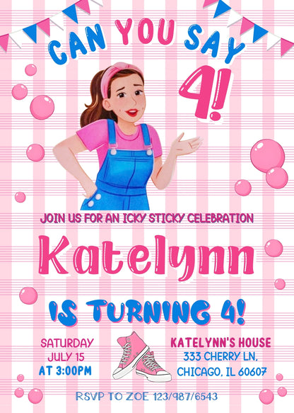 Ms. Rachel customizable invitation template | Share or Print | NX314