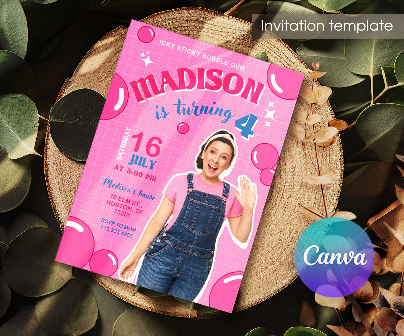 Ms. Rachel customizable invitation template | Share or Print | QY848