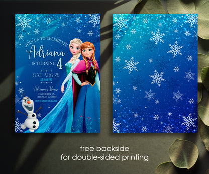 Frozen Elsa customizable invitation template | Share or Print | girl | BF548