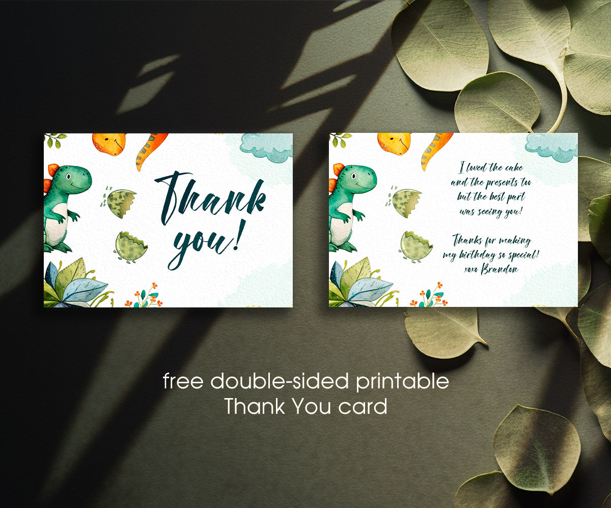 Dinosaur T-Rex customizable invitation template | Share or Print | NL754