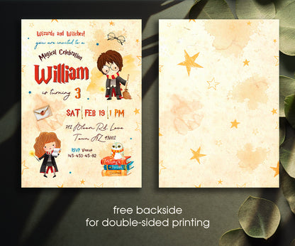 Harry Potter customizable invitation template | Share or Print | QU041