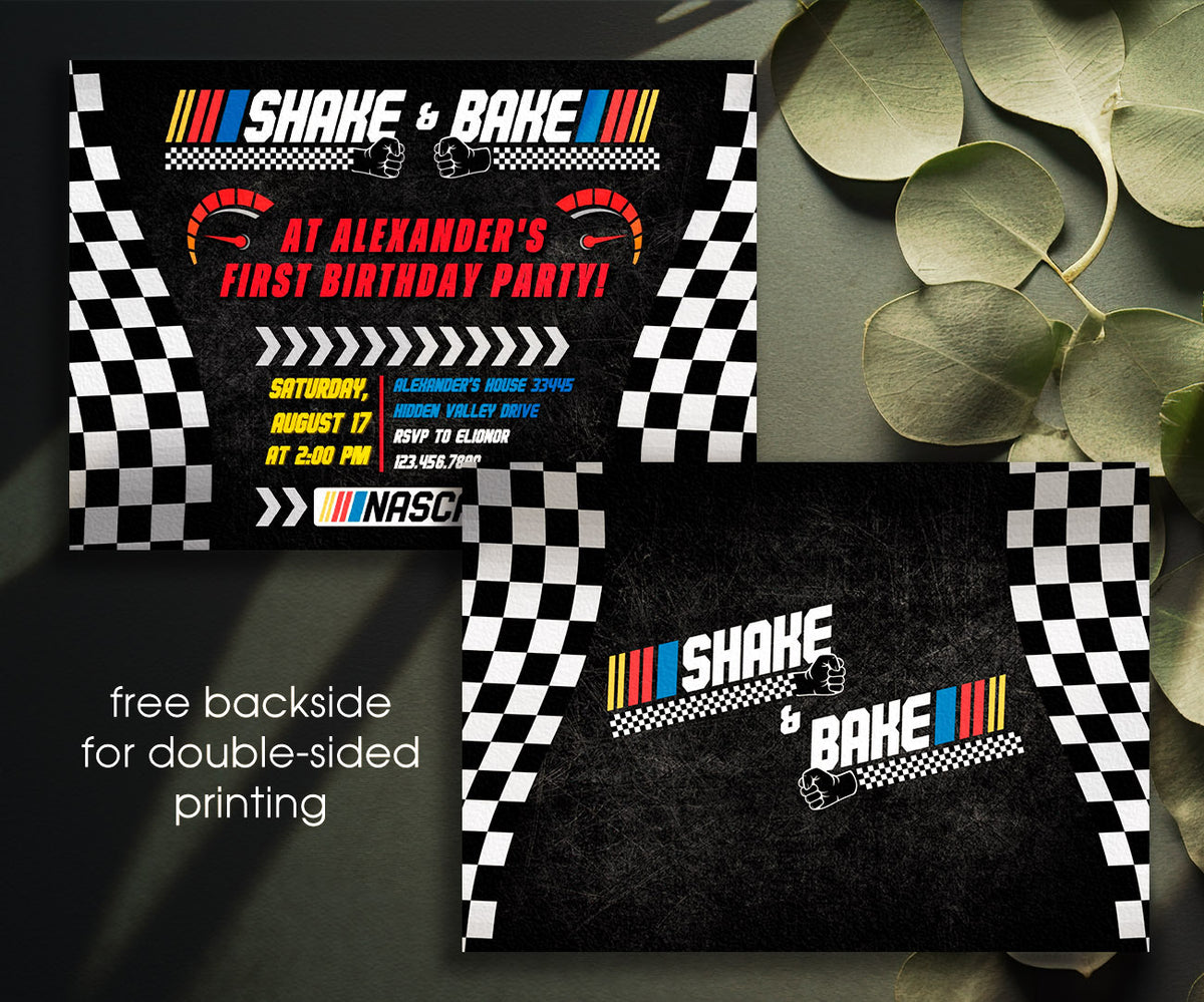 Nascar Ricky Bobby customizable invitation template | Share or Print | boy | VD623