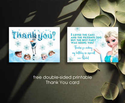 Frozen Elsa customizable invitation template | Share or Print | girl | HB585