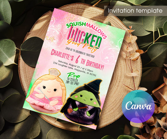 Squish Wicked customizable invitation template | Share or Print | ST947