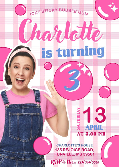 Ms. Rachel customizable invitation template | Share or Print | NQ899