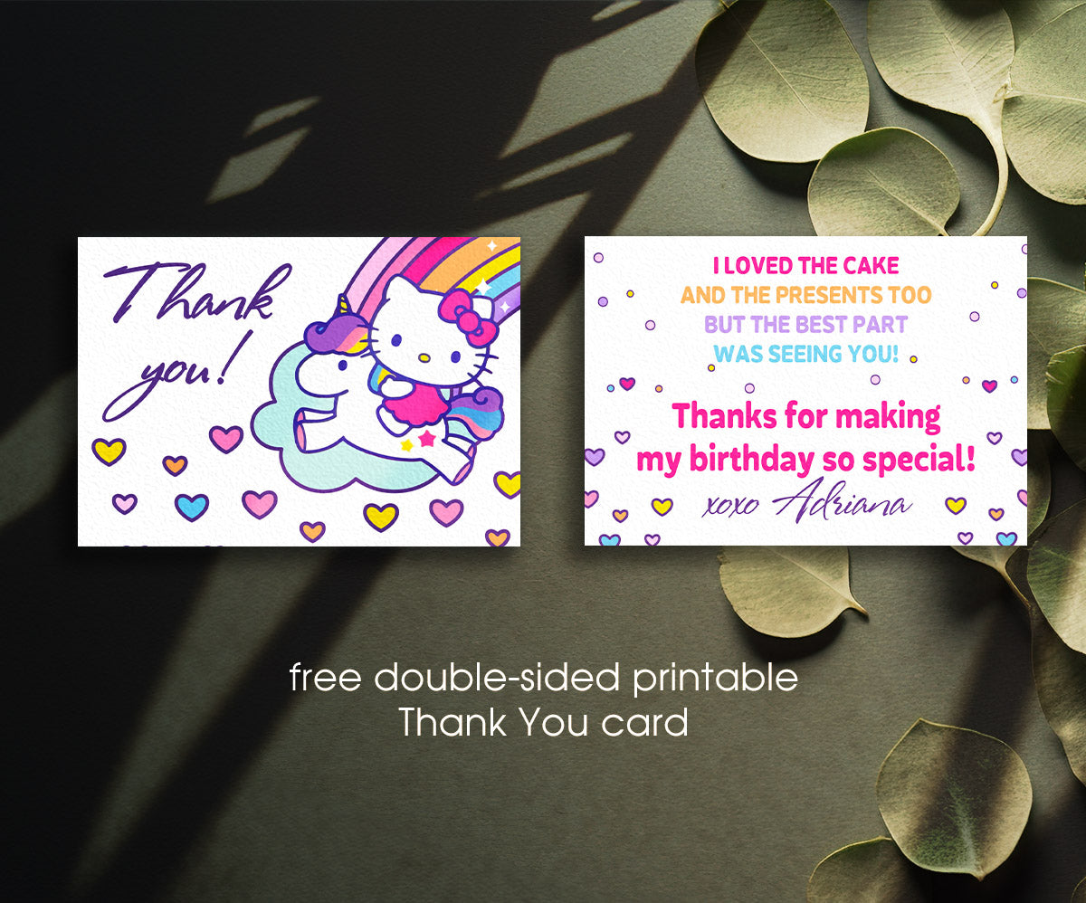 Hello Kitty Sanrio customizable invitation template | Share or Print | GA882