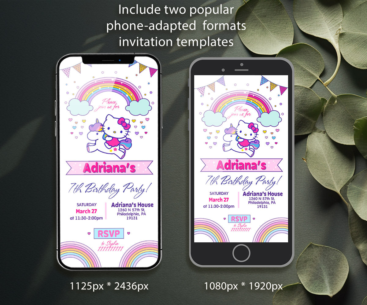 Hello Kitty Sanrio customizable invitation template | Share or Print | GA882