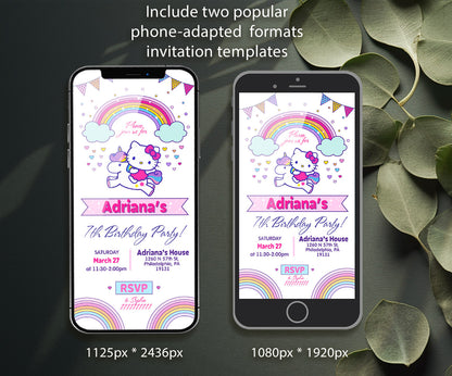 Hello Kitty Sanrio customizable invitation template | Share or Print | GA882