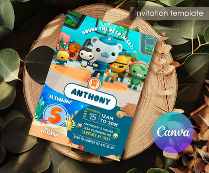 Octonauts customizable invitation template | Share or Print | EG333