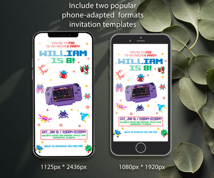 Arcade Gamer customizable invitation template | Share or Print | XW303