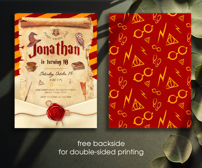 Harry Potter customizable invitation template | Share or Print | OR800