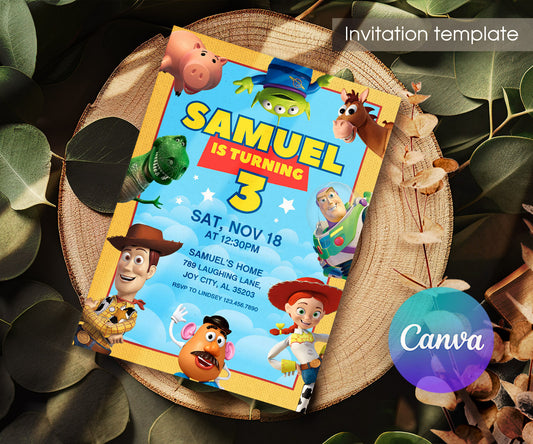 Toy Story Woody customizable invitation template | Share or Print | RB593