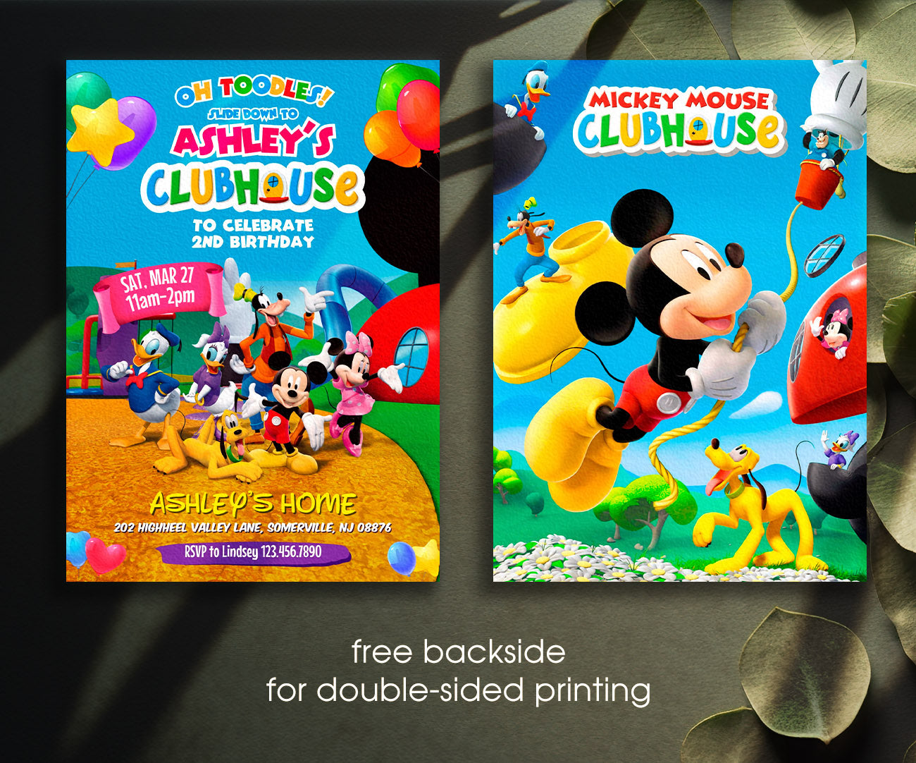 Clubhouse Mickey Mouse customizable invitation template | Share or Print | XI599
