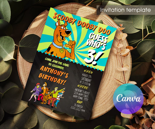 Scooby-Doo customizable invitation template | Share or Print | OQ873