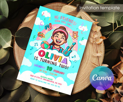 Ms. Rachel customizable invitation template | Share or Print | BA150