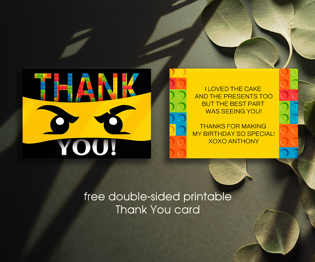 Lego customizable invitation template | Share or Print | DE143