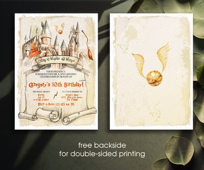 Harry Potter customizable invitation template | Share or Print | FO480