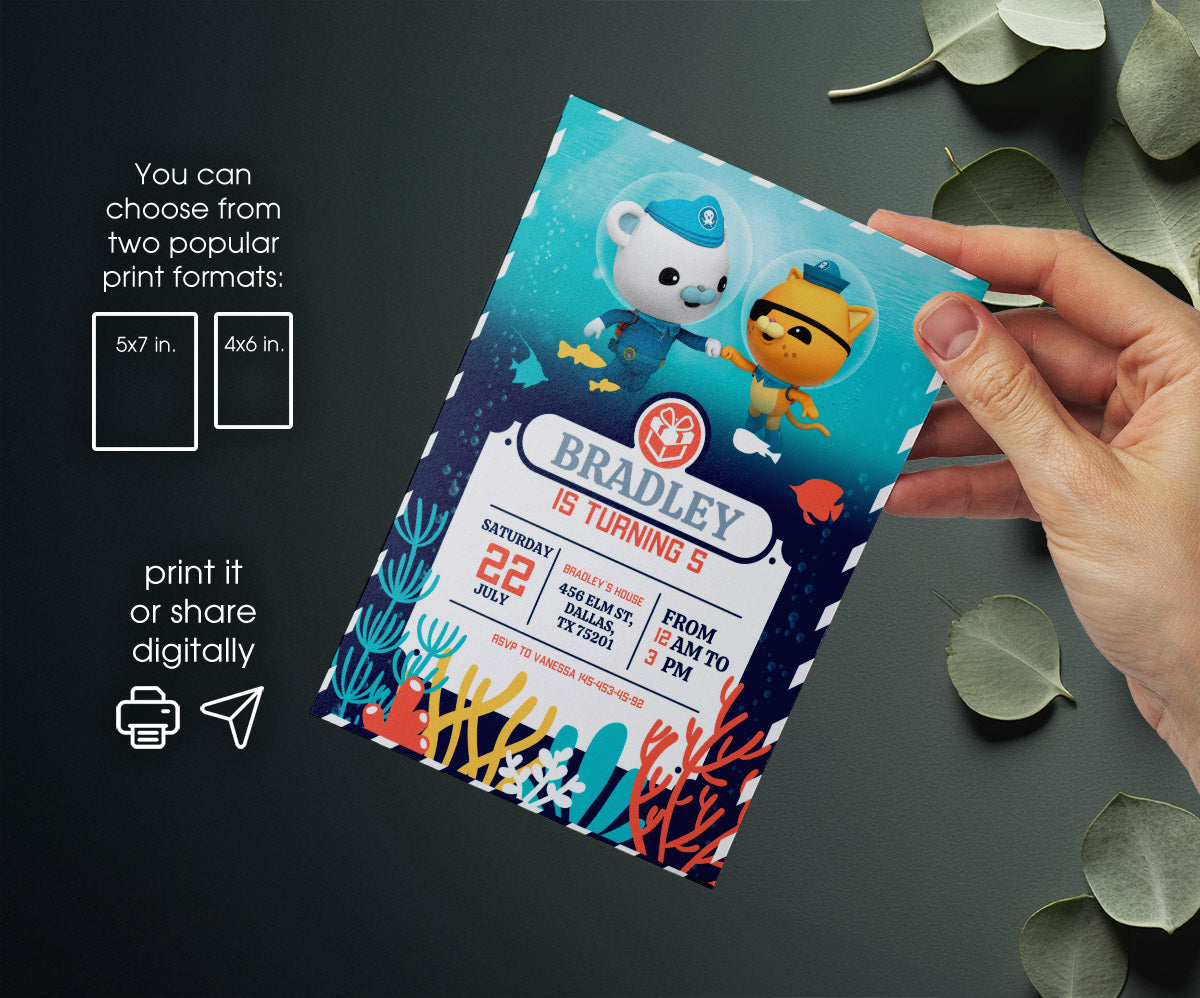 Octonauts customizable invitation template | Share or Print | BA491