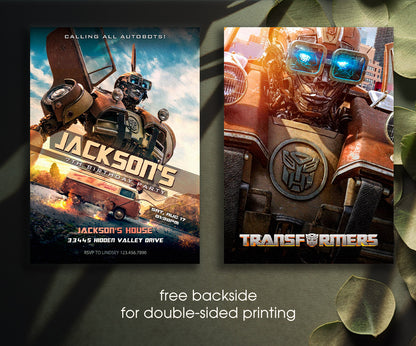 Transformers Rescue Bots customizable invitation template | Share or Print | boy | OM186