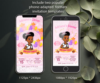 Gracie's Corner Music customizable invitation template | Share or Print | girl | FN430