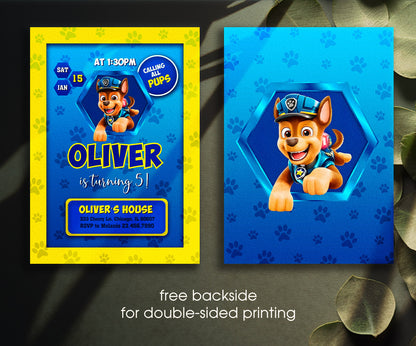 PAW Patrol customizable invitation template | Share or Print | WG461