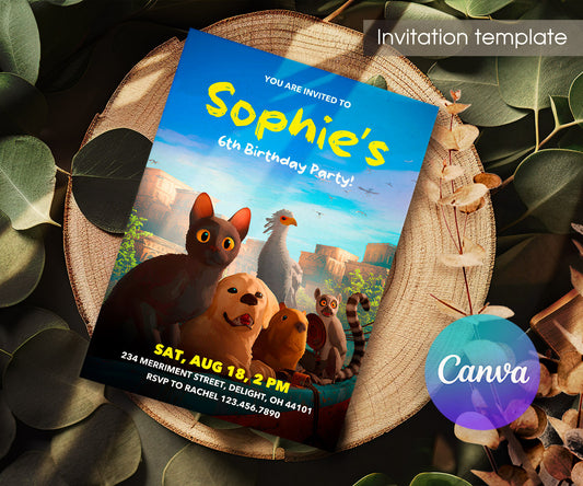 Flow customizable invitation template | Share or Print | FZ747