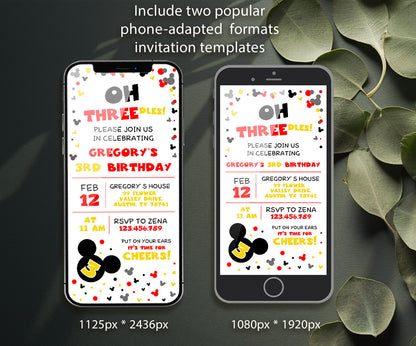 Mickey Mouse and Friends customizable invitation template | Share or Print | EO645