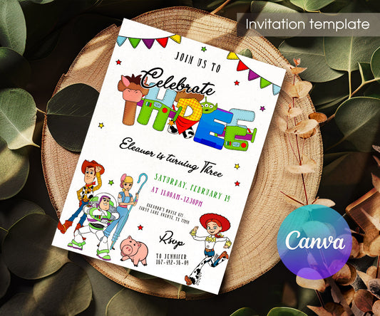 Toy Story Woody customizable invitation template | Share or Print | JX435