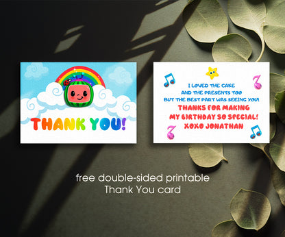 Cocomelon customizable invitation template | Share or Print | JQ740