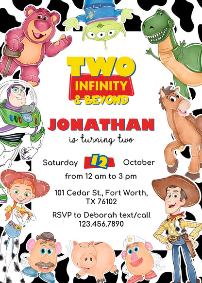 Toy Story Woody customizable invitation template | Share or Print | QM050