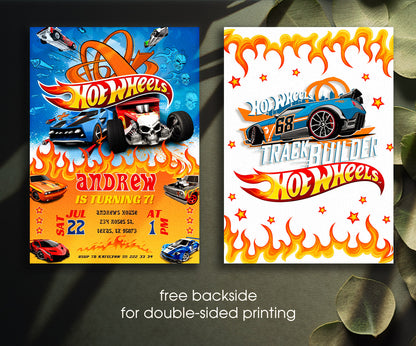 Hot Wheels Racing customizable invitation template | Share or Print | boy | VT382