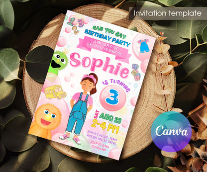 Ms. Rachel customizable invitation template | Share or Print | QF734