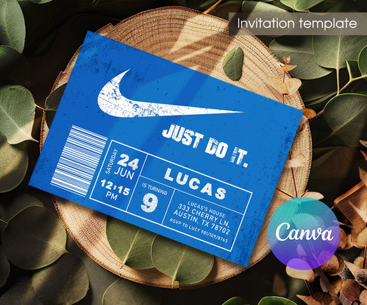 Sneaker Ball Air Jordan Nike customizable invitation template | Share or Print | ZZ950