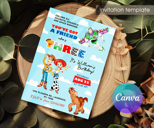 Toy Story Woody customizable invitation template | Share or Print | NX113