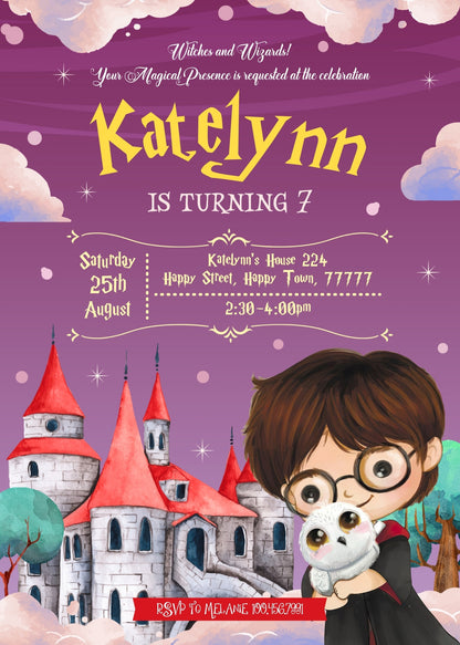Harry Potter customizable invitation template | Share or Print | HO567