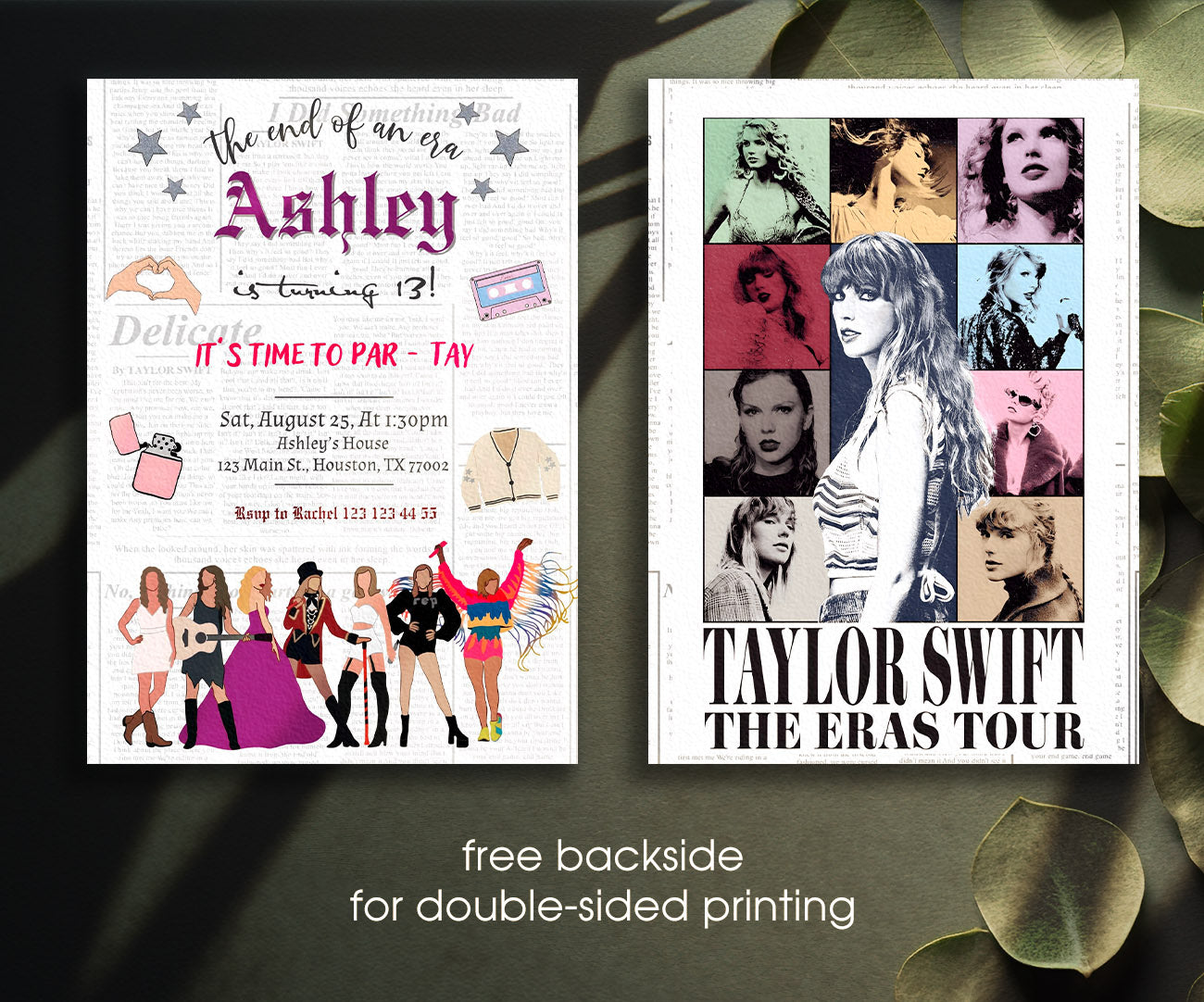 Taylor Swift Eras Tour customizable invitation template | Share or Print | girl | UU599
