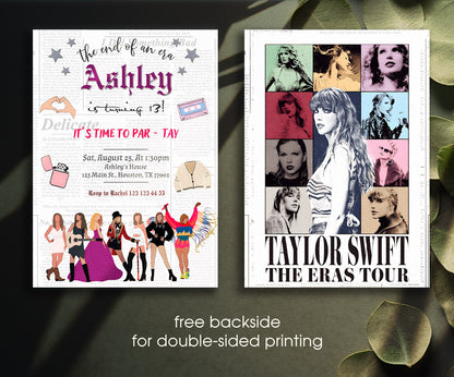 Taylor Swift Eras Tour customizable invitation template | Share or Print | girl | UU599