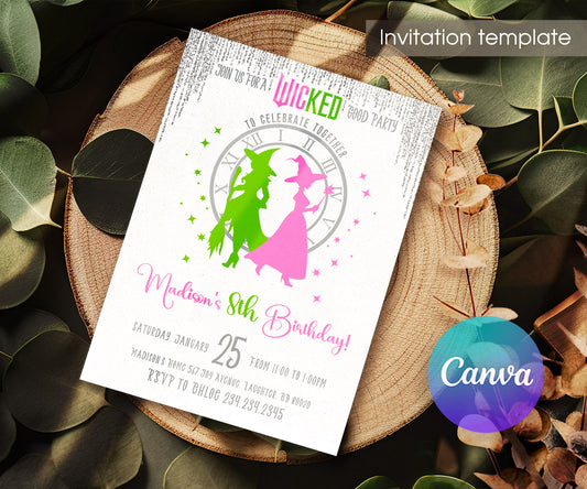 Wicked Musical Movie customizable invitation template | Share or Print | DX921