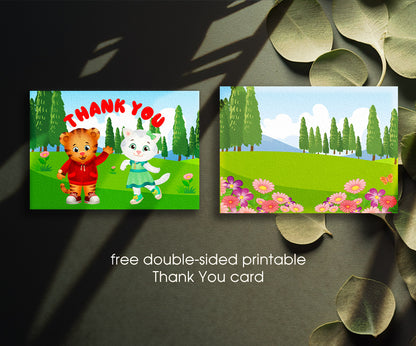 Daniel Tiger's Neighborhood customizable invitation template | Share or Print | SQ808