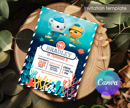 Octonauts customizable invitation template | Share or Print | BA491
