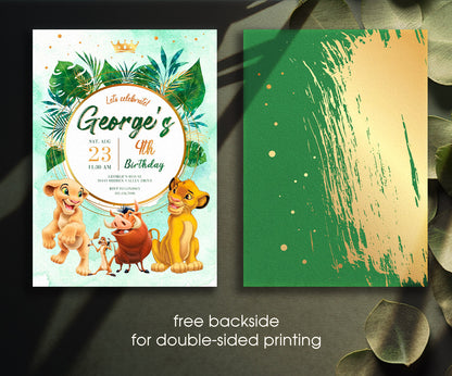 Lion King Simba customizable invitation template | Share or Print | RZ945