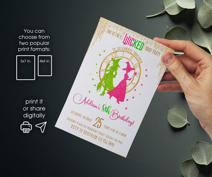 Wicked Musical Movie customizable invitation template | Share or Print | SN243