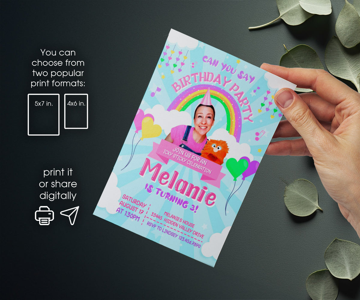 Ms. Rachel customizable invitation template | Share or Print | NV233