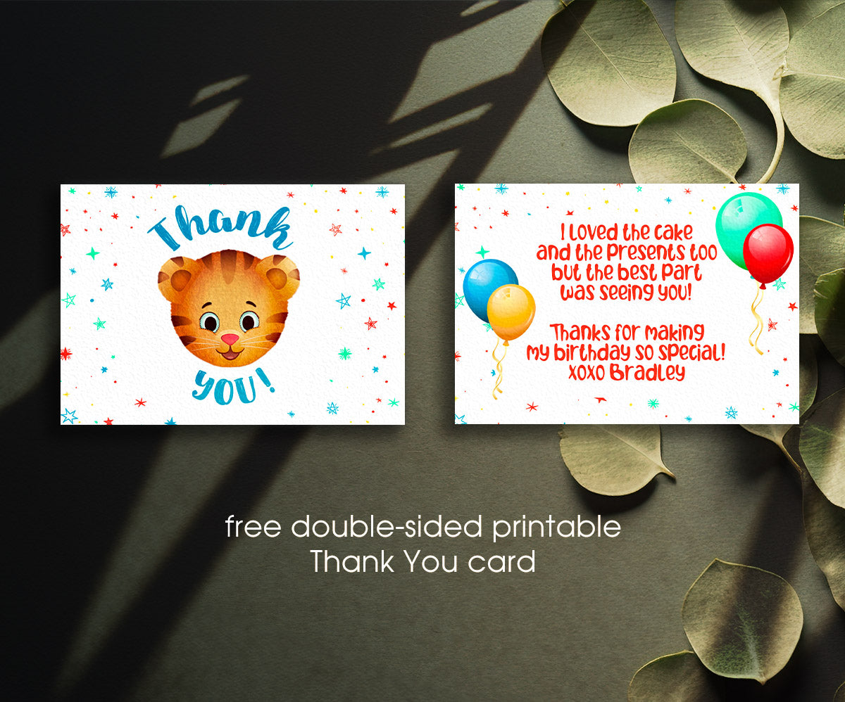 Daniel Tiger's Neighborhood customizable invitation template | Share or Print | IH261